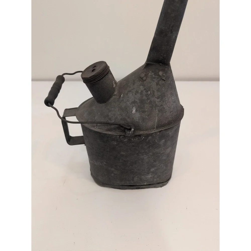 Vintage Antique Unbranded Long Stem Water Watering Oil Can